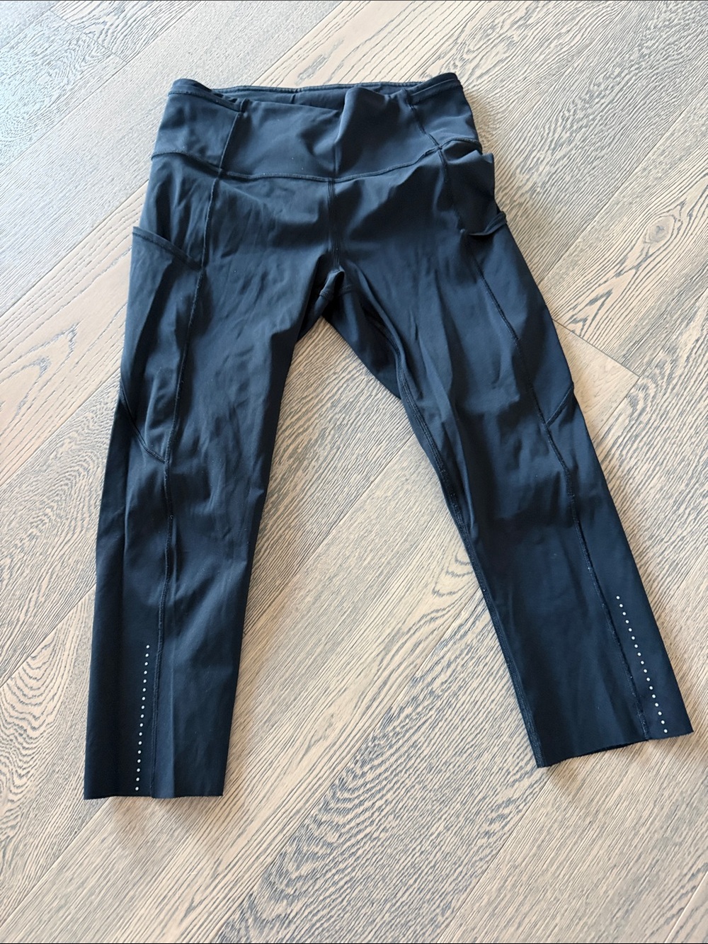 lululemon athletica Black Capri Leggings with Side Pockets